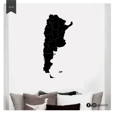Vinilo Mapa Argentina político