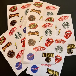 Plancha Stickers Marcas
