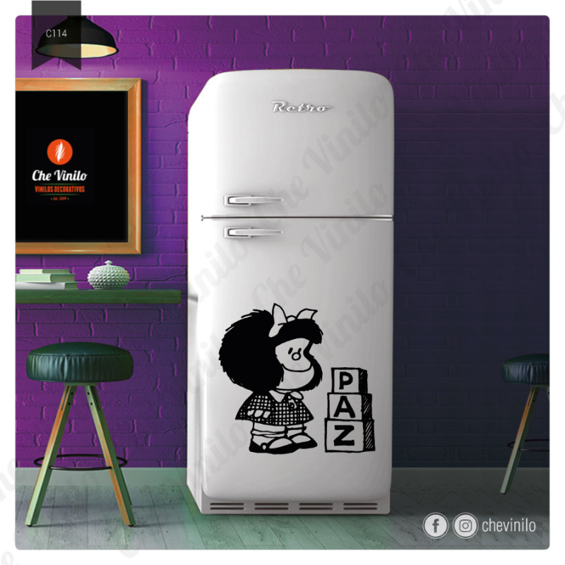 Vinilo Heladera Mafalda