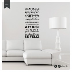 Vinilo Decorativo Se Amable
