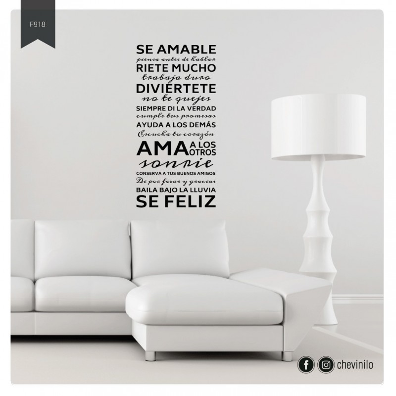 Vinilo Decorativo Se Amable