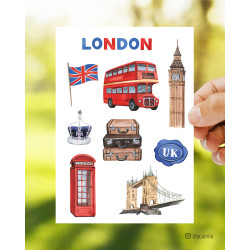 Plancha Stickers Londres