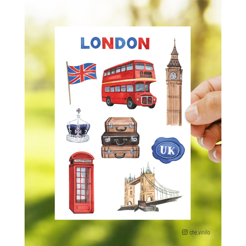 Plancha Stickers Londres