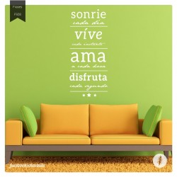 Vinilo Decorativo Sonrie